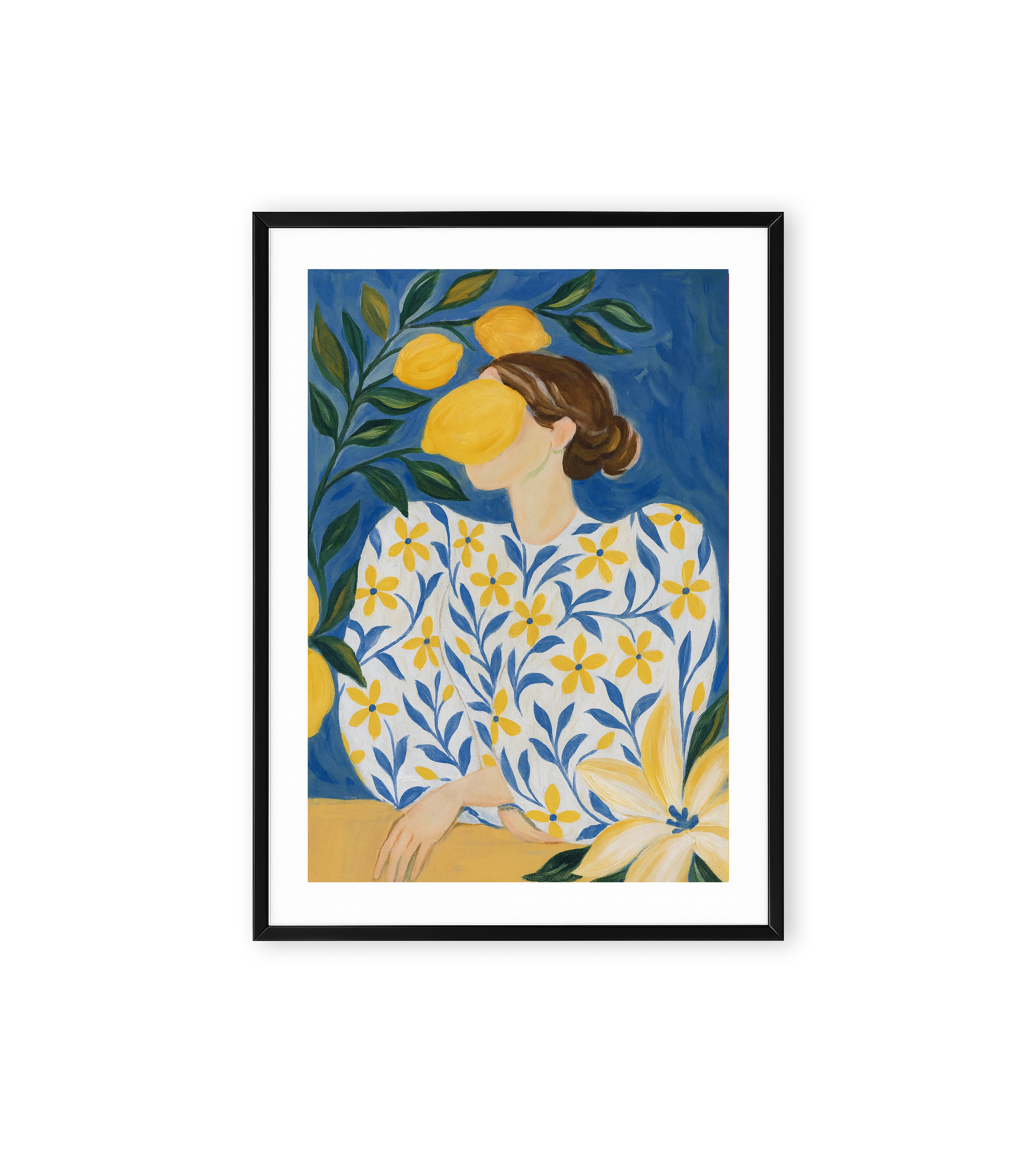 Lemon Muse figurative lemon floral wall art