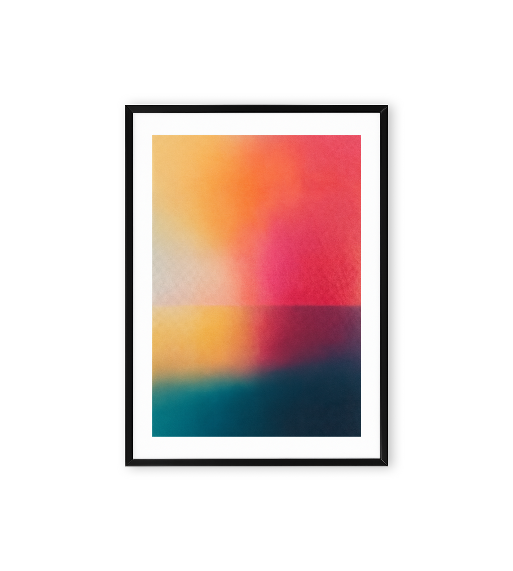 modern colorful sunset inspired artwork