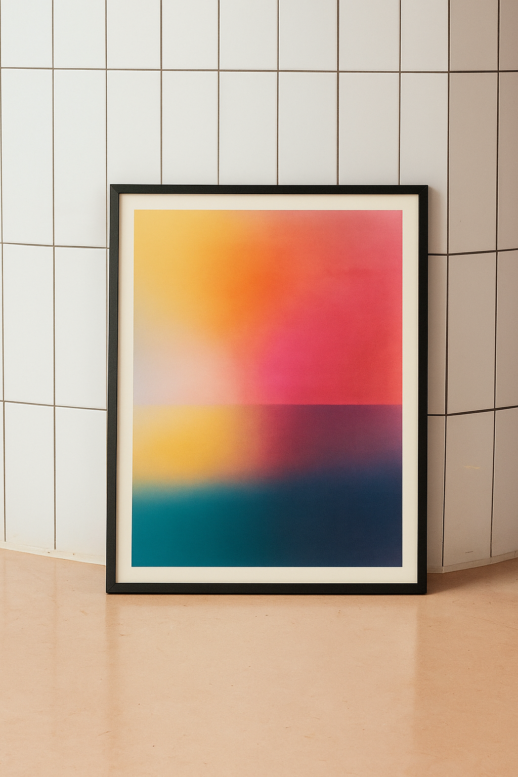 modern colorful sunset inspired artwork