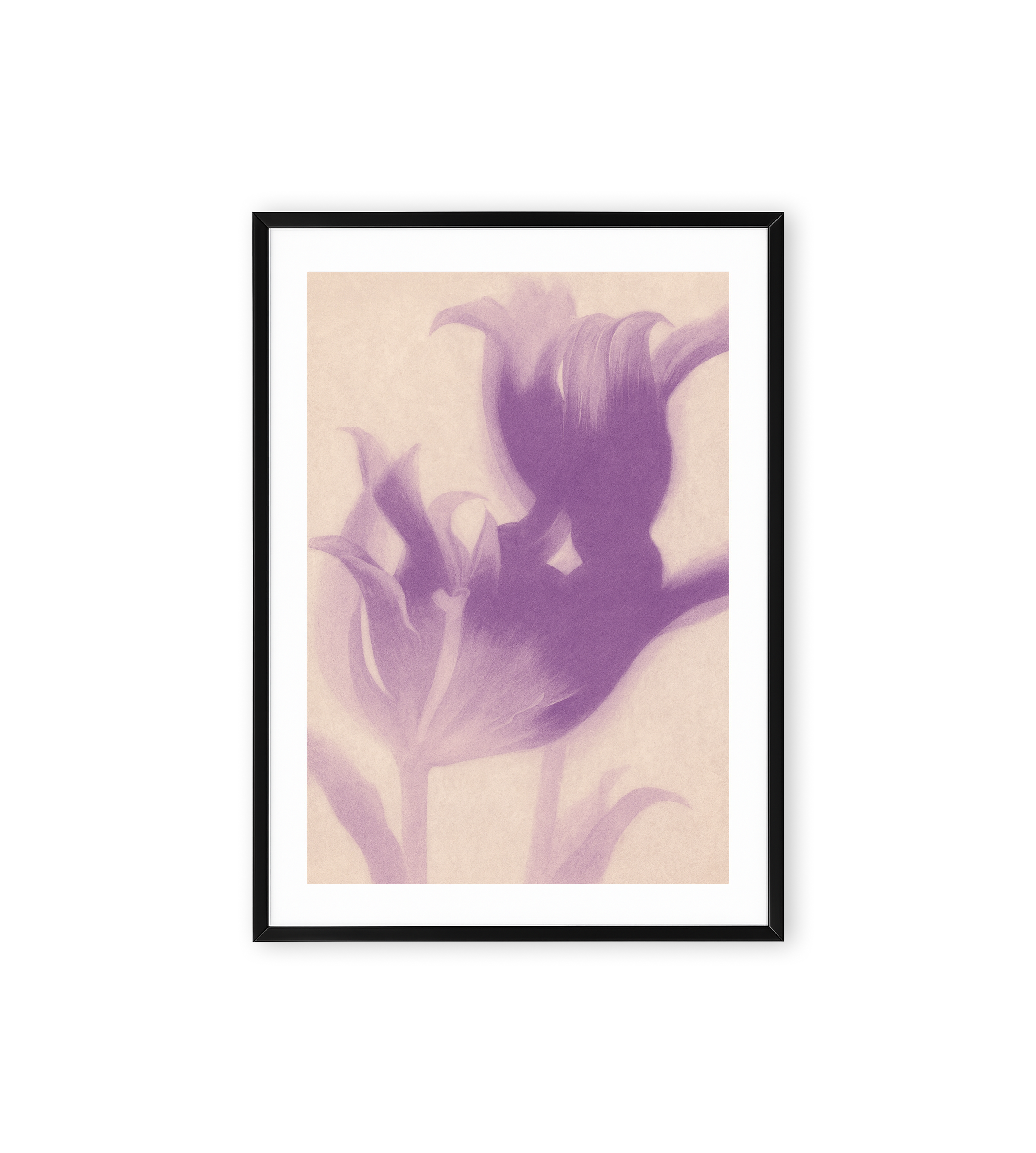 Soft Violet purple floral abstract wall art