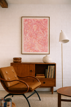 Pink abstract wall art for contemporary home decor