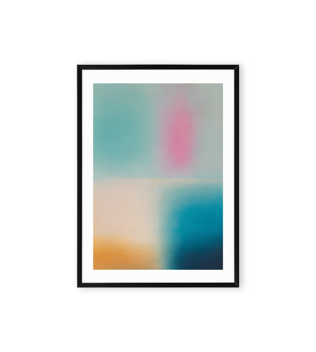 blue teal gradient wall art
