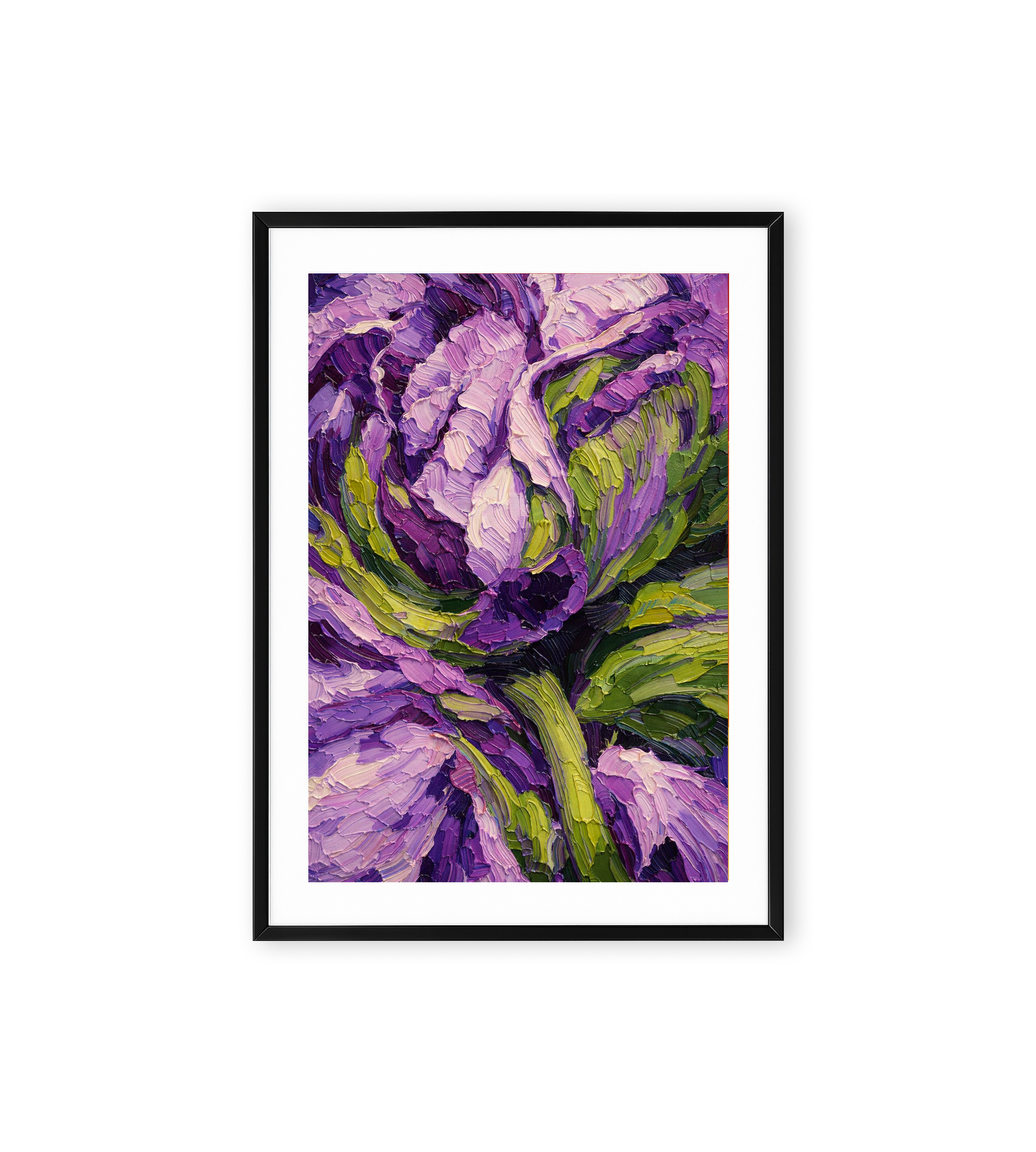 Violet Bloom purple floral abstract wall art