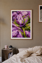 Violet Bloom purple floral abstract wall art